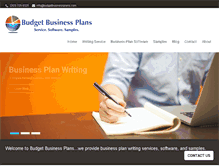 Tablet Screenshot of budgetbusinessplans.com